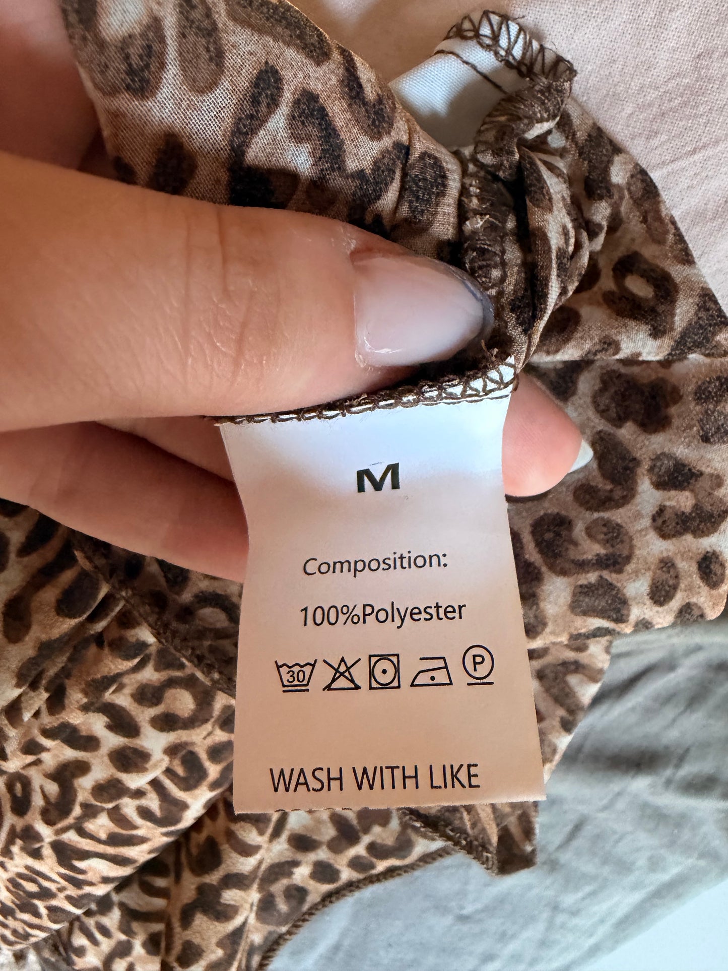 Vintage 90s Style Leopard Print Slip Dress - Asymmetrical Flounce Hem Party Mini