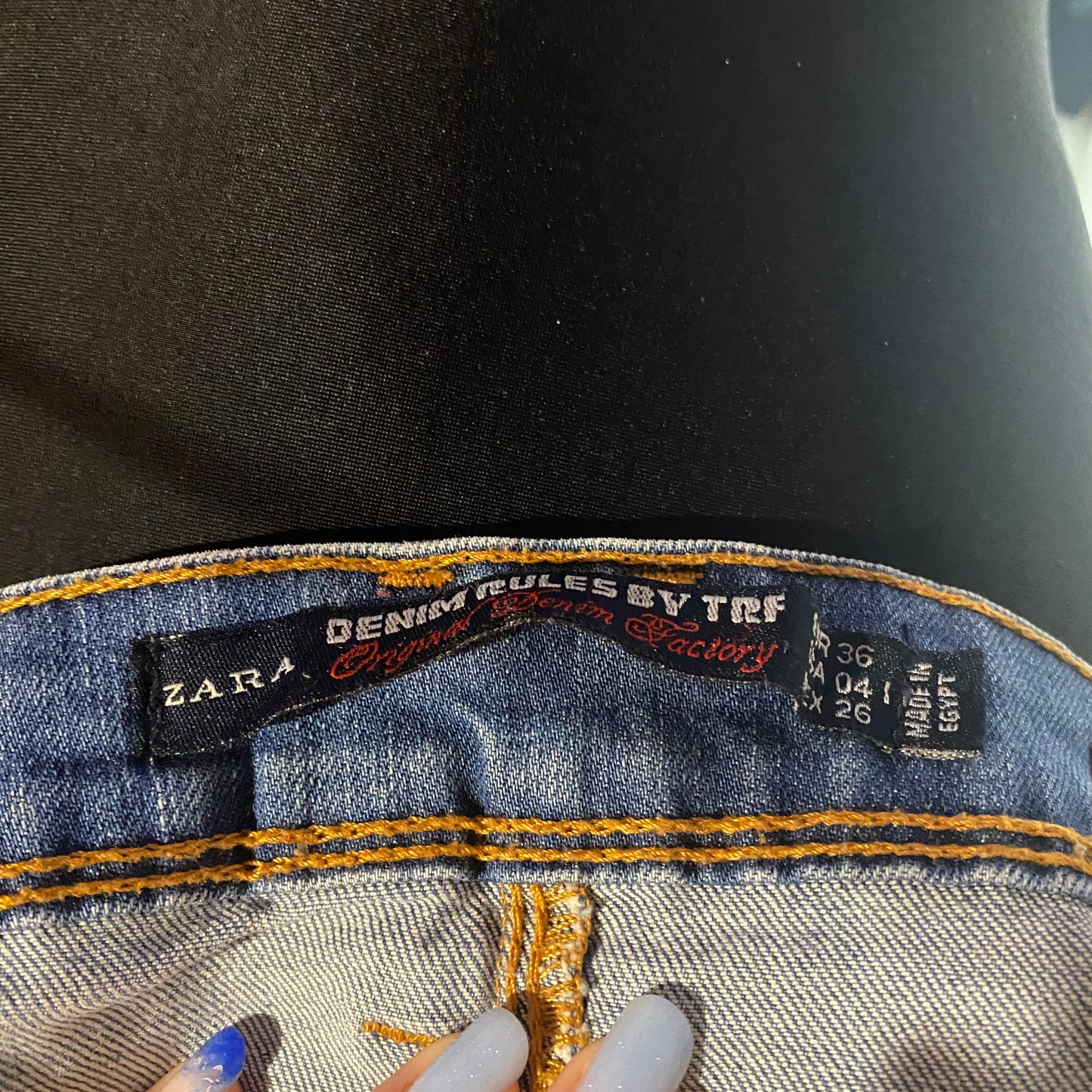 Jean mini skirt