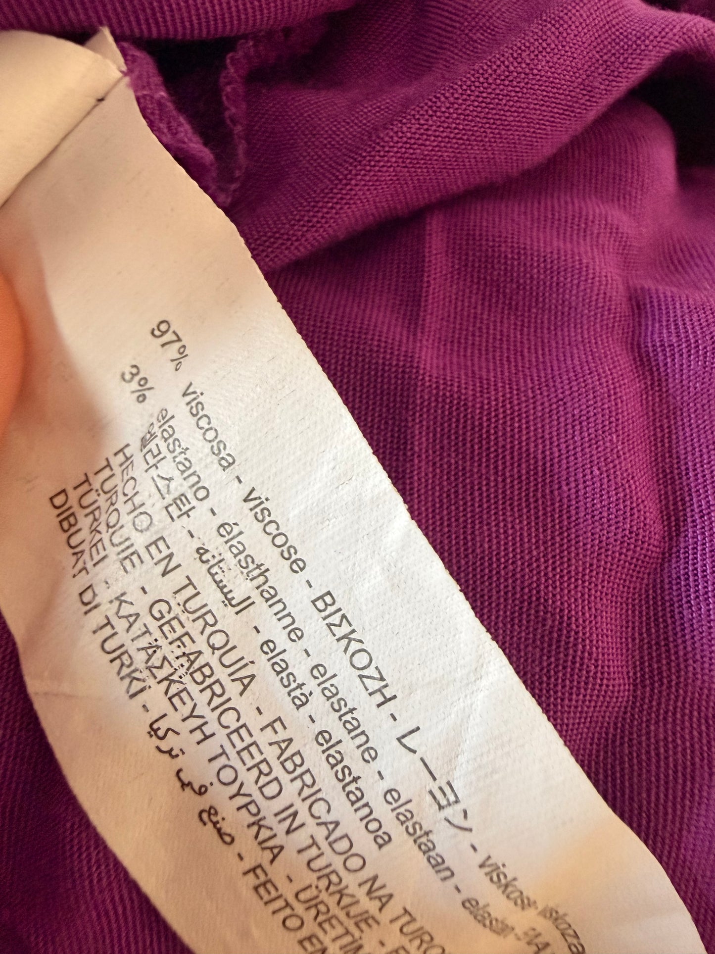 Vivid purple cropped blouse