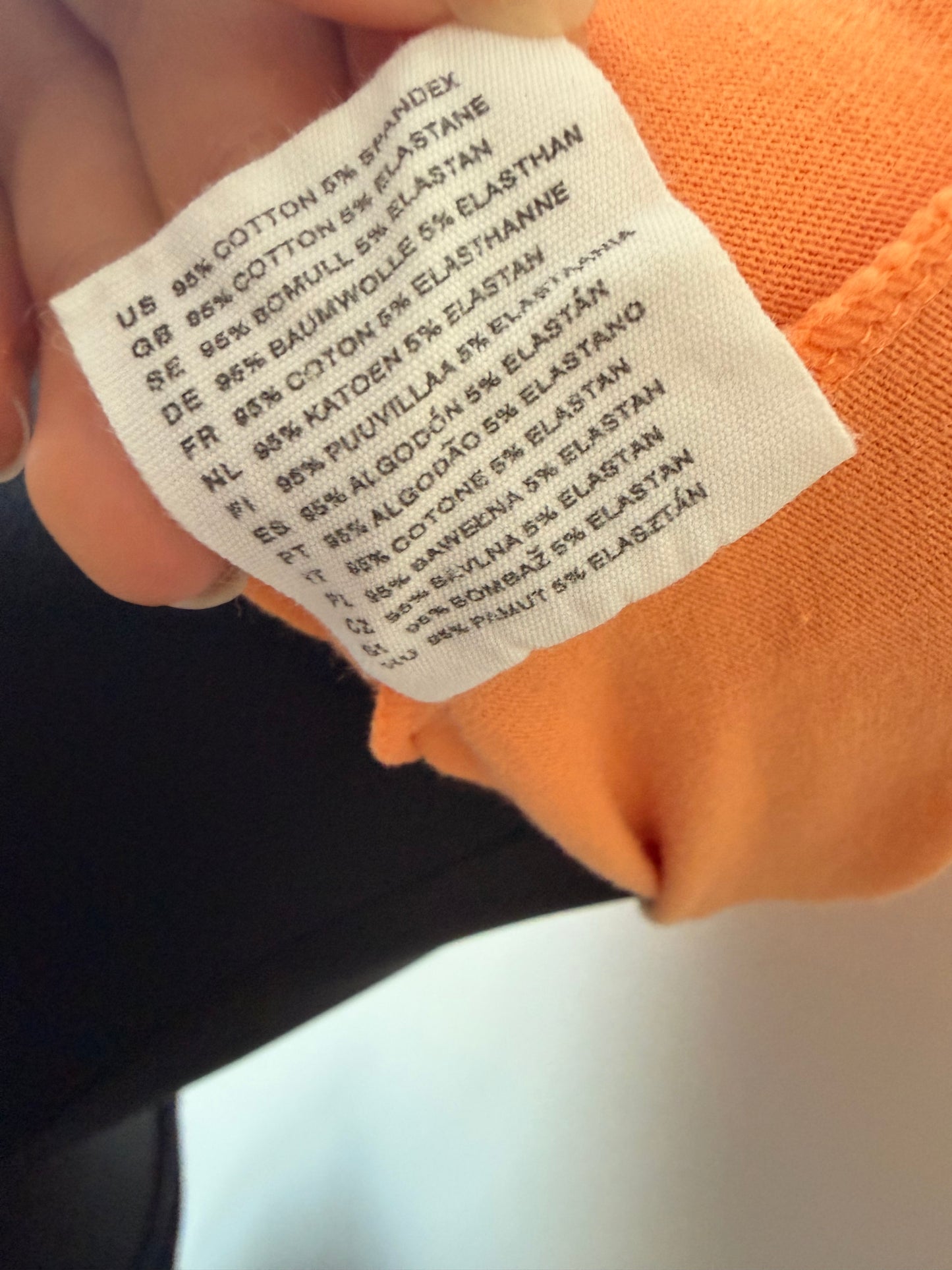 Vintage orange v-neck top