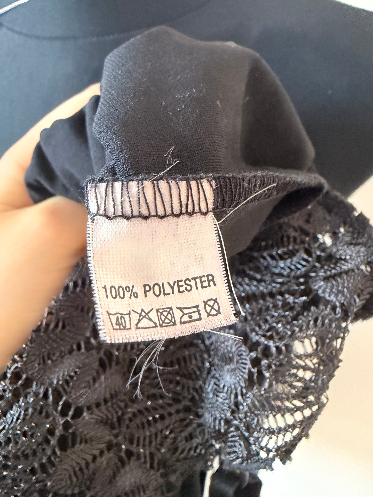 Black vintage lace top
