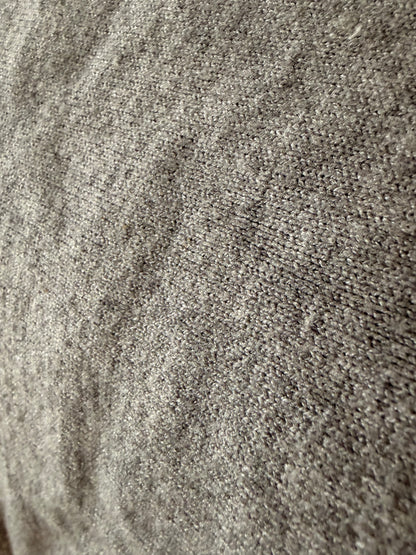 Grey open-back sweater
