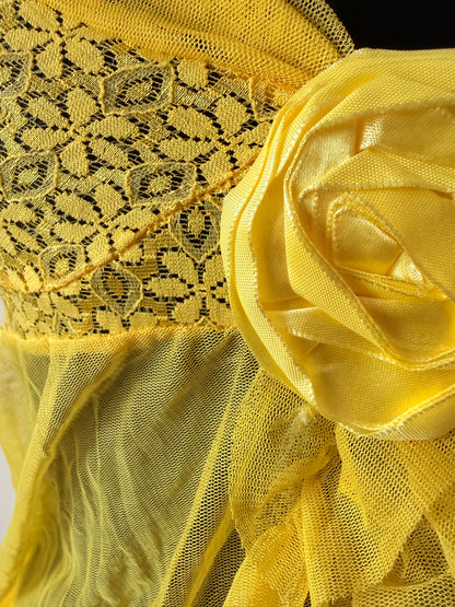 Vintage yellow lingerie top