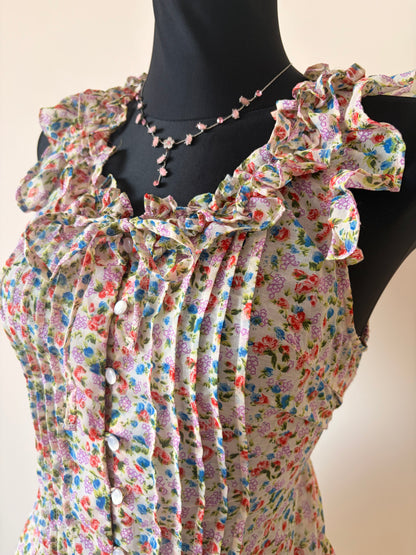 Vintage floral tank top