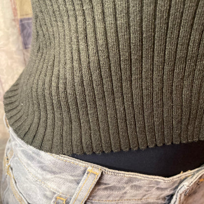 Olive strapless top