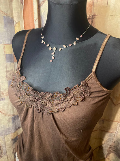 Brown Y2K top