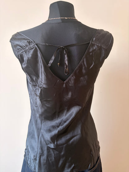 Black drape formal top