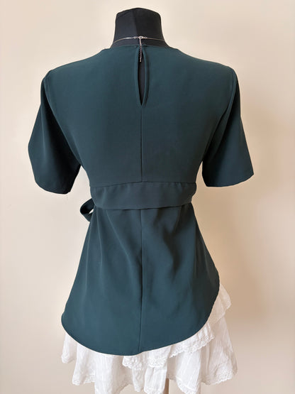 Dark green Zara tie up top