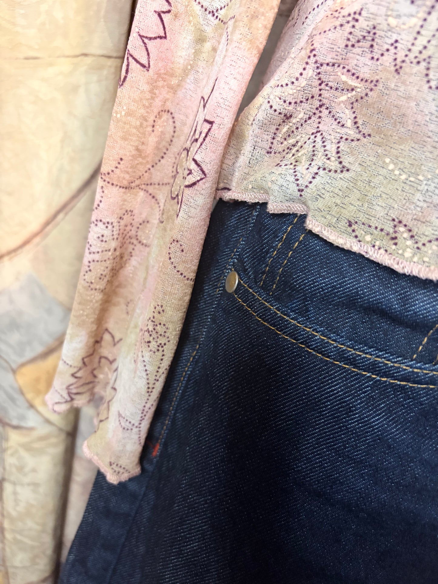 Vintage pastel patterned sweatshirt
