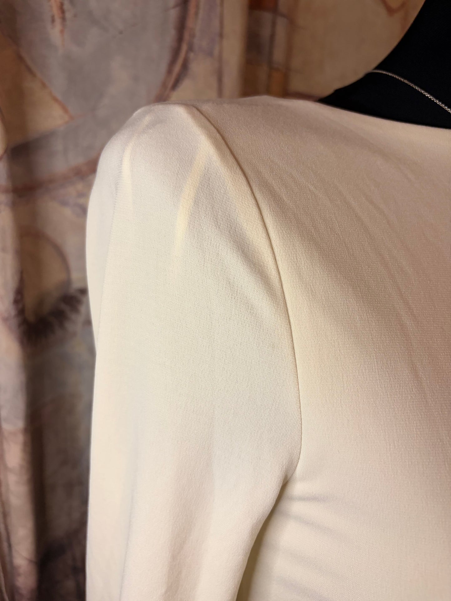 White open back sweatshirt