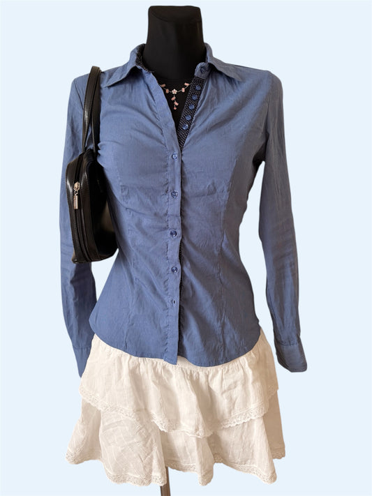 Vintage blue button-up shirt