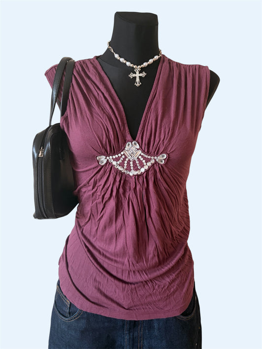 Vintage drape top