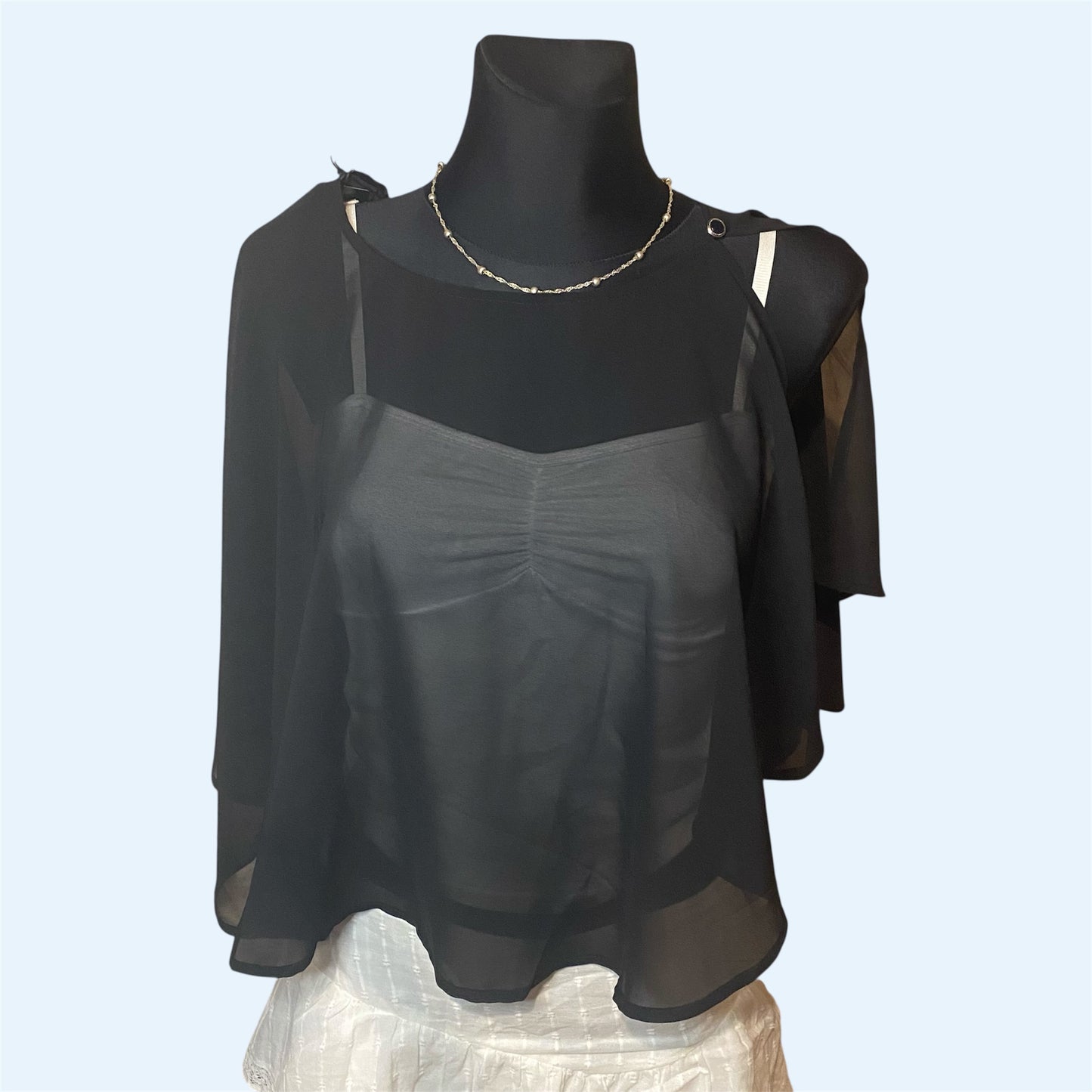 Black mesh cover-up