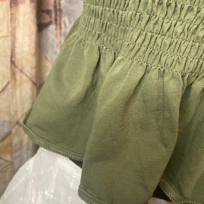 Olive green crop top