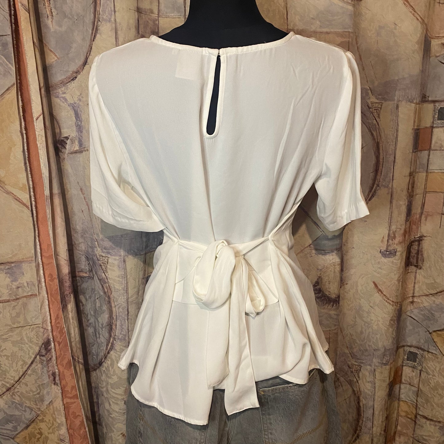 White tie-up top