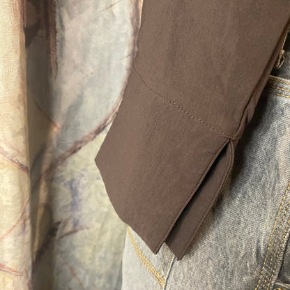 Brown cropped blouse