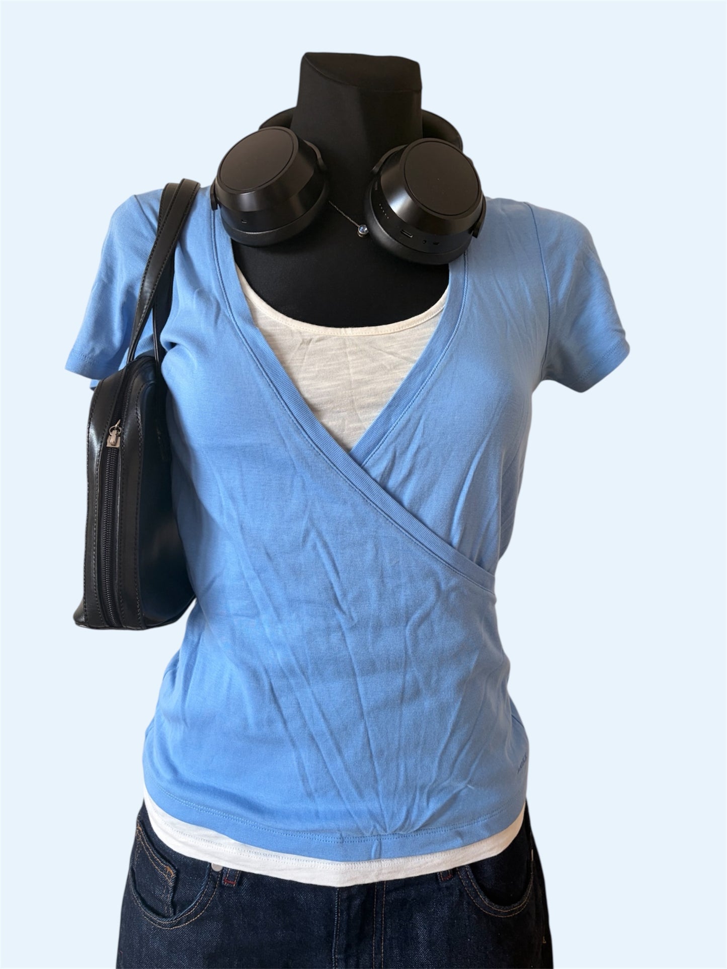 Vintage layered blue t-shirt
