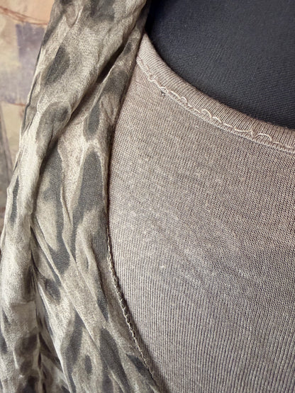 Vintage leopard combo top