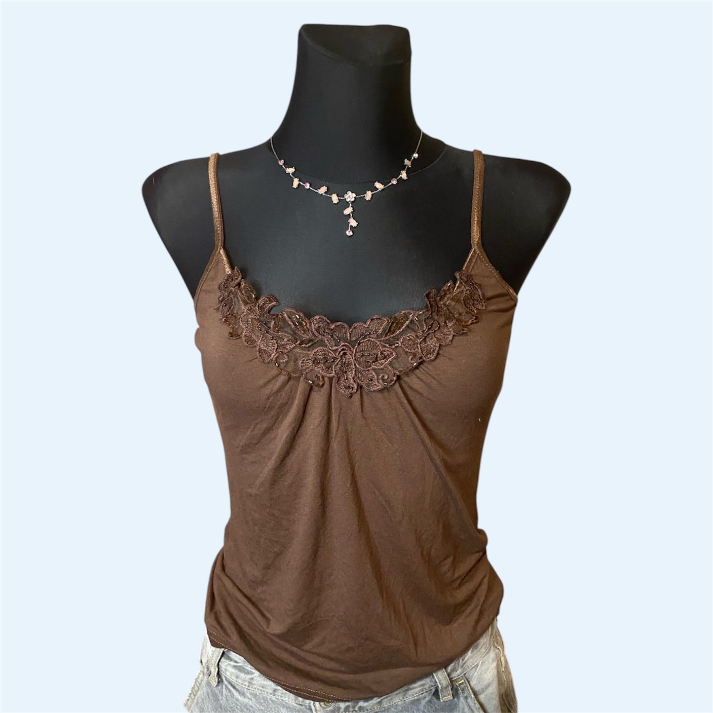 Brown Y2K top