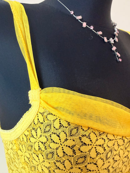 Vintage yellow lingerie top