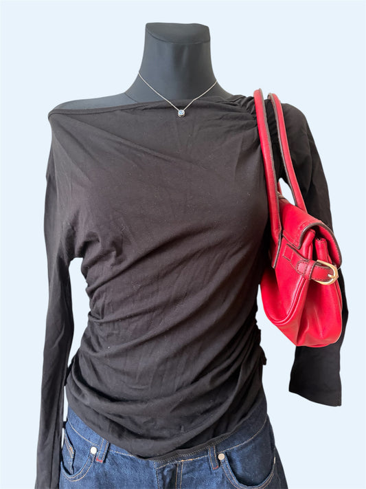 Black long-sleeve top