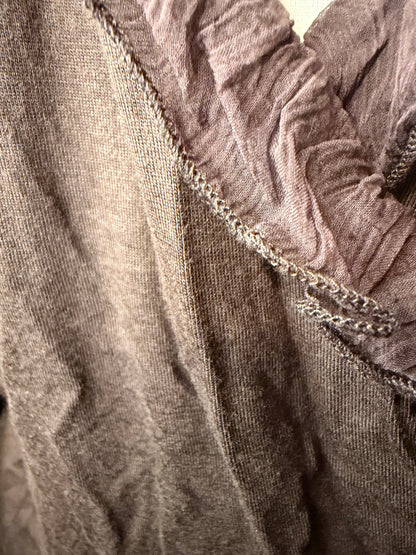 Brown wrap blouse
