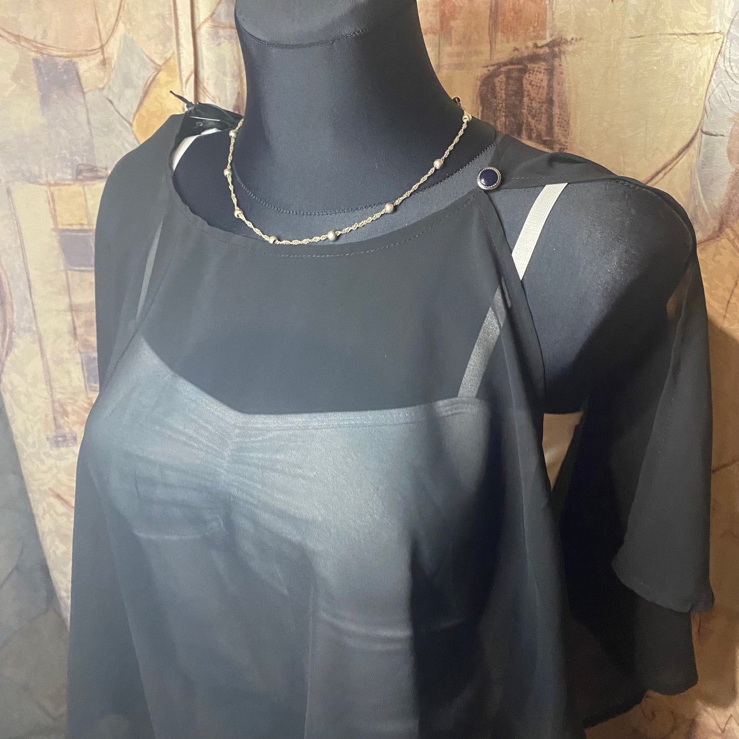 Black mesh cover-up
