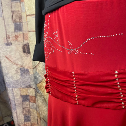 Vintage red midi skirt