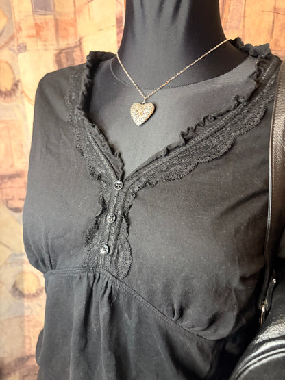 Black babydoll top