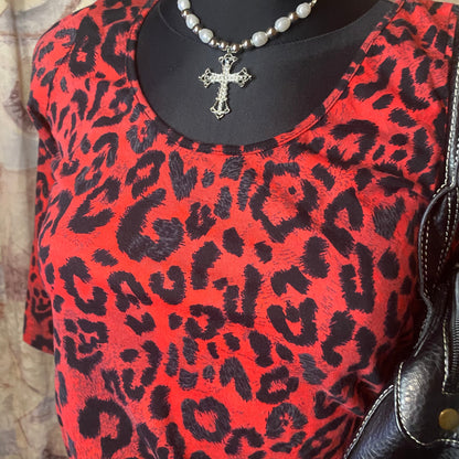 Leopard print Y2K top