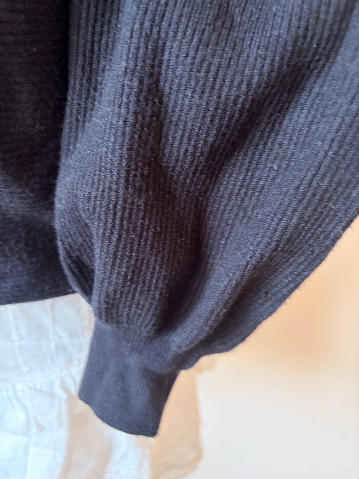 Black off-shoulder sweater