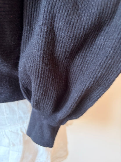 Black off-shoulder sweater
