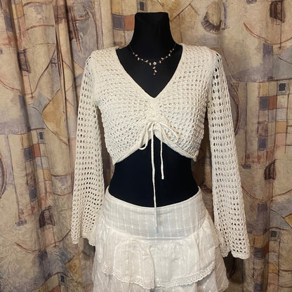 White knit top