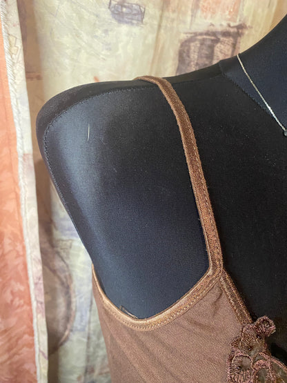Brown Y2K top