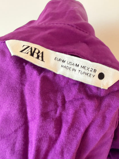 Vivid purple cropped blouse