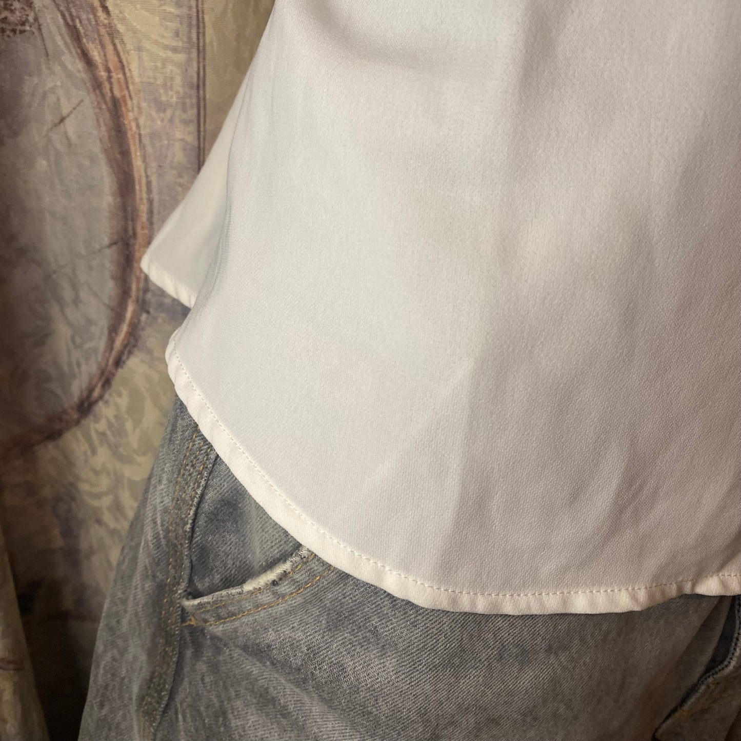 White tie-up top