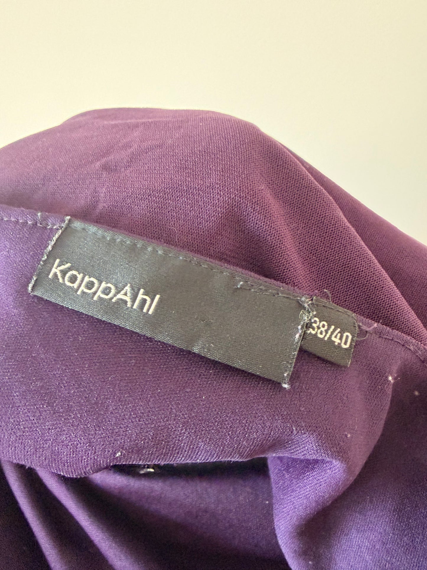 Purple top with mesh sleeves