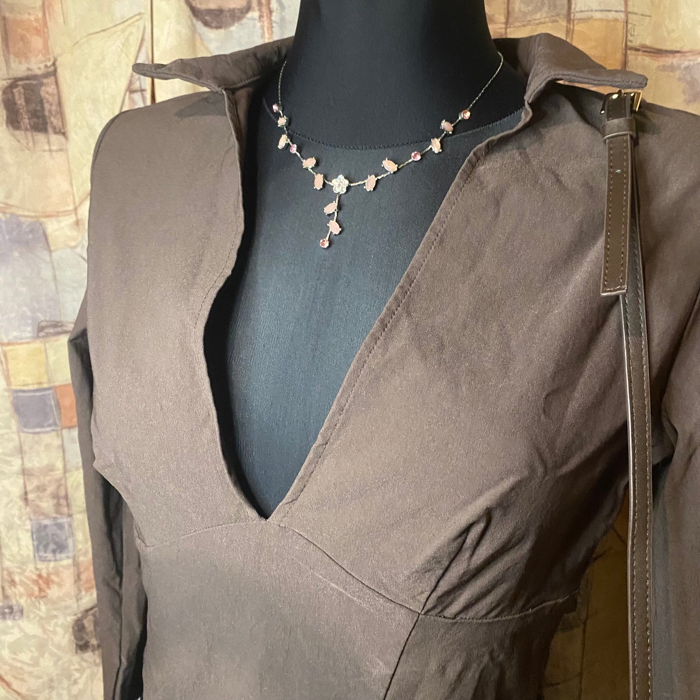 Brown cropped blouse