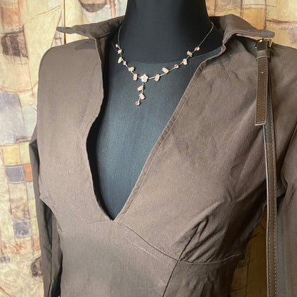 Brown cropped blouse
