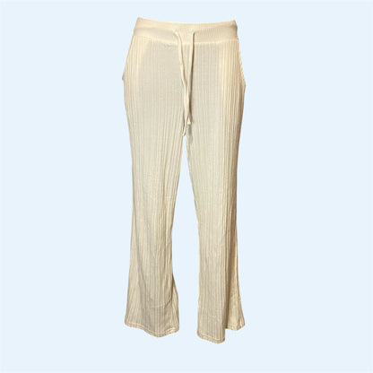 White flare sweatpants