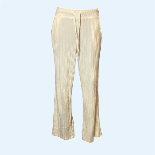 White flare sweatpants