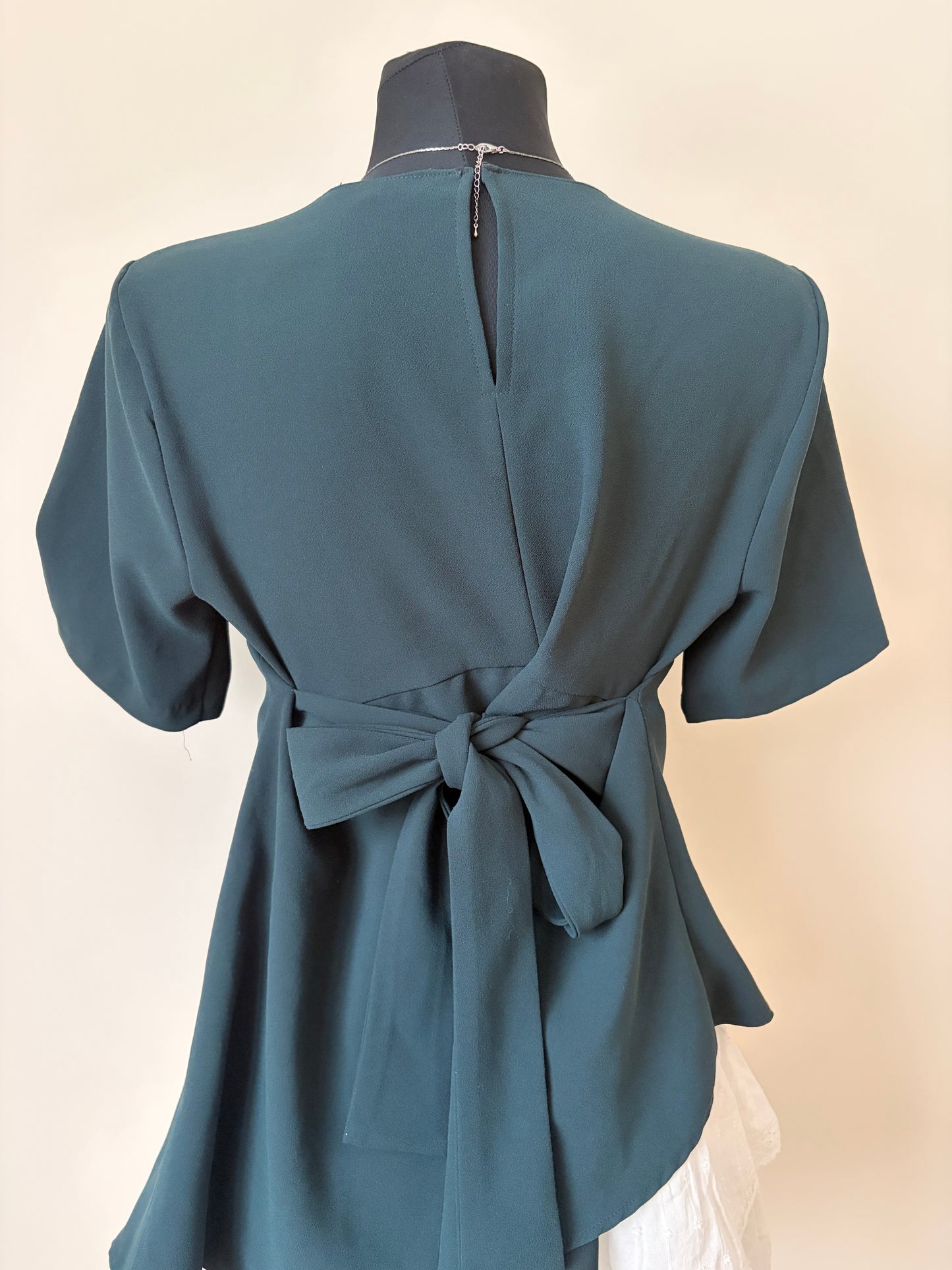 Dark green Zara tie up top