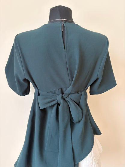 Dark green Zara tie up top