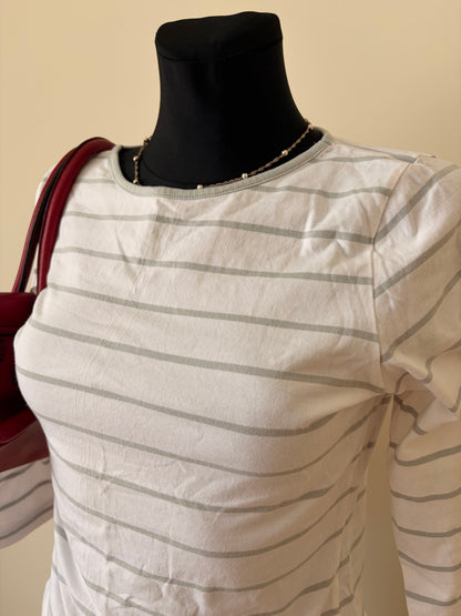 Striped long sleeve top