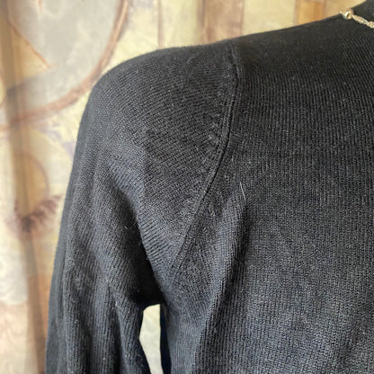 Black button-up cardigan