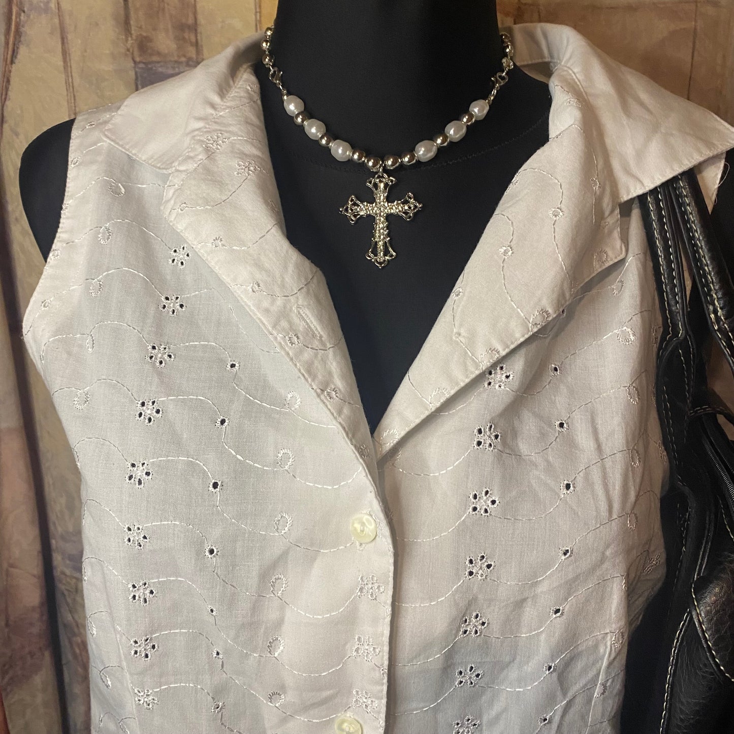 White vintage cotton blouse