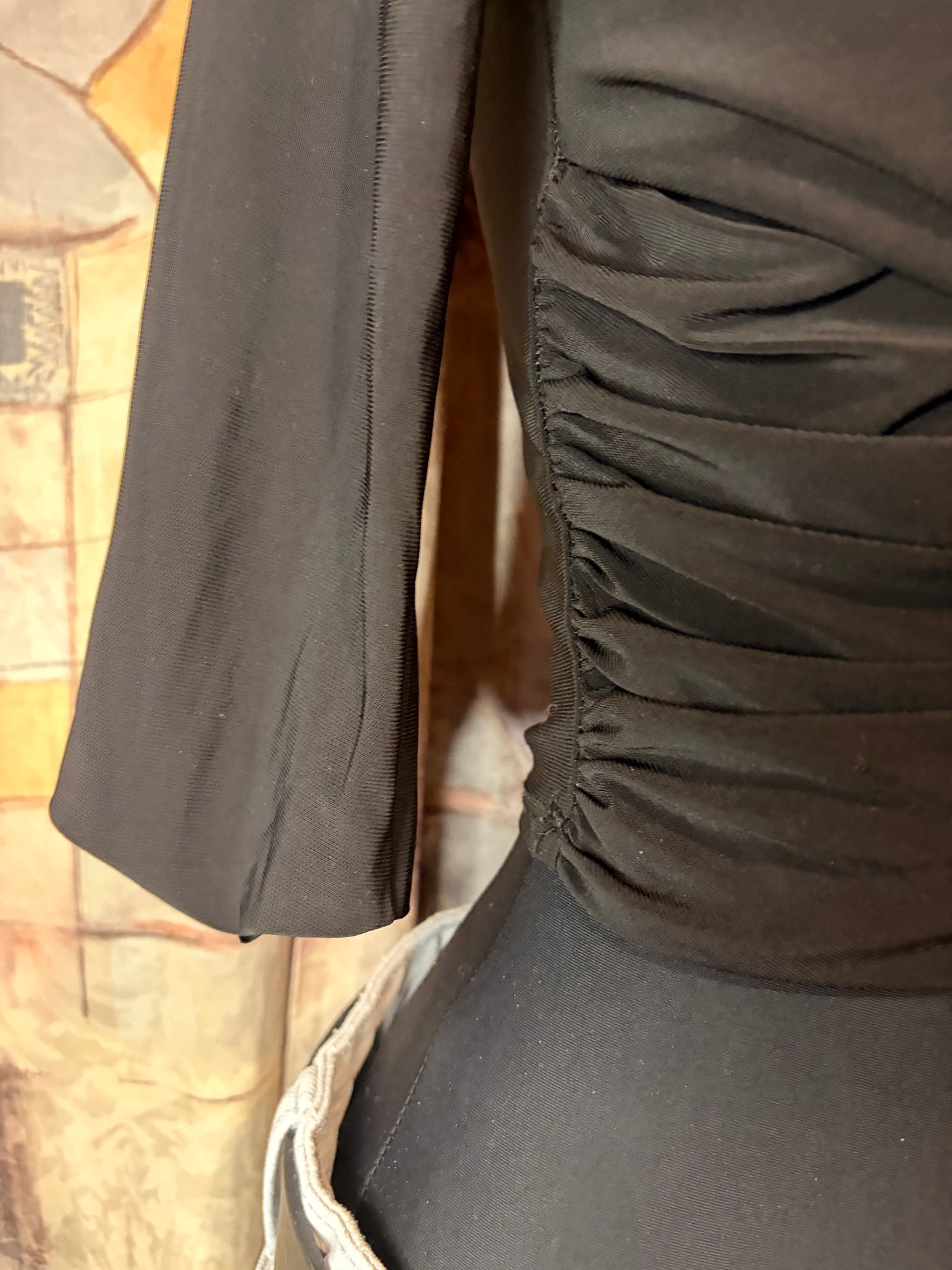 Black wrap style crop top