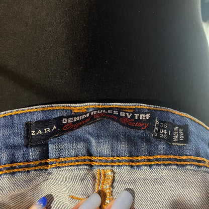 Jean mini skirt