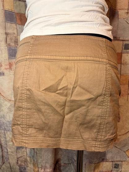Vintage tan mini skirt