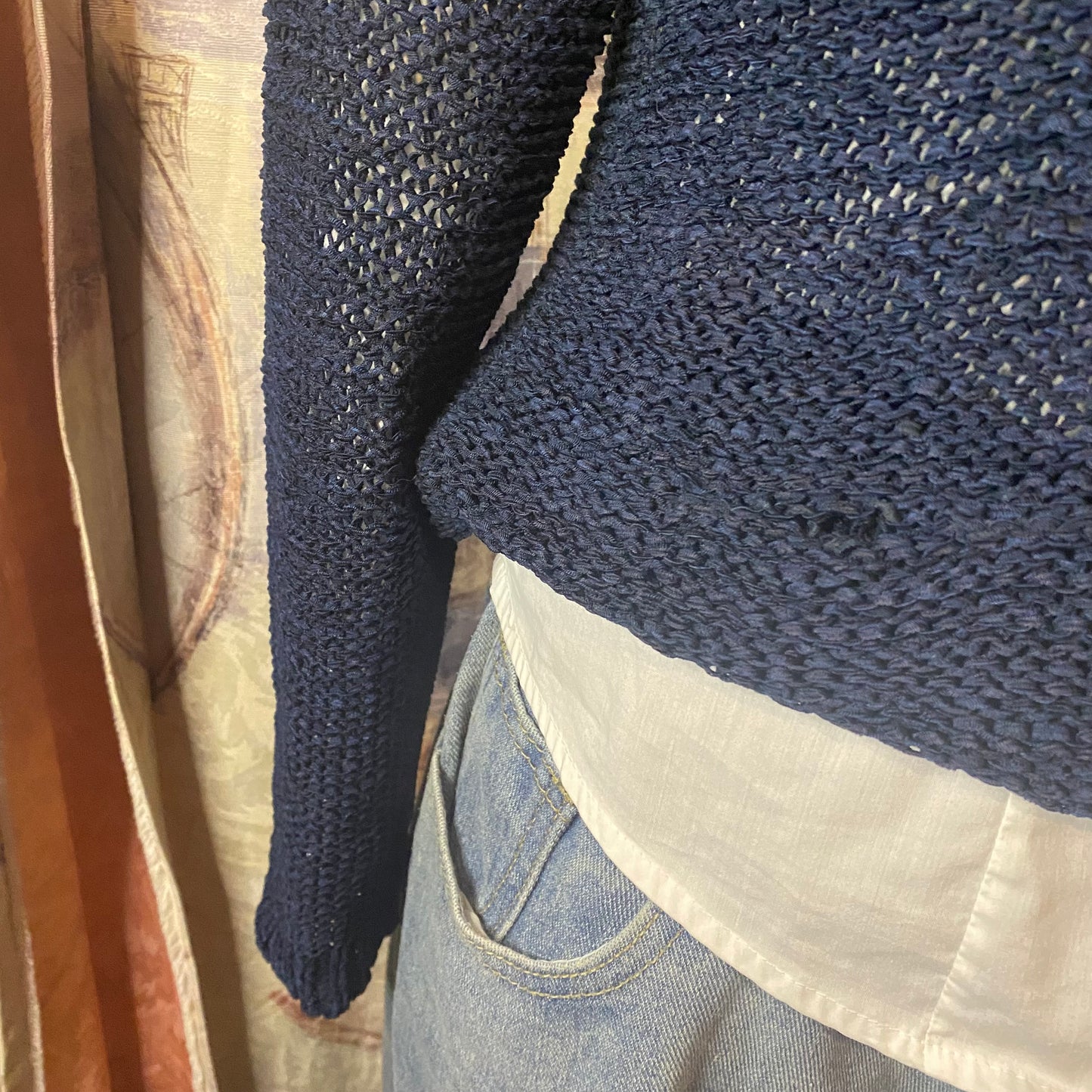 Navy knit sweater